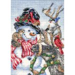 (image for) Gold Petites Snowman & Reindeer Counted Cross Stitch Kit
